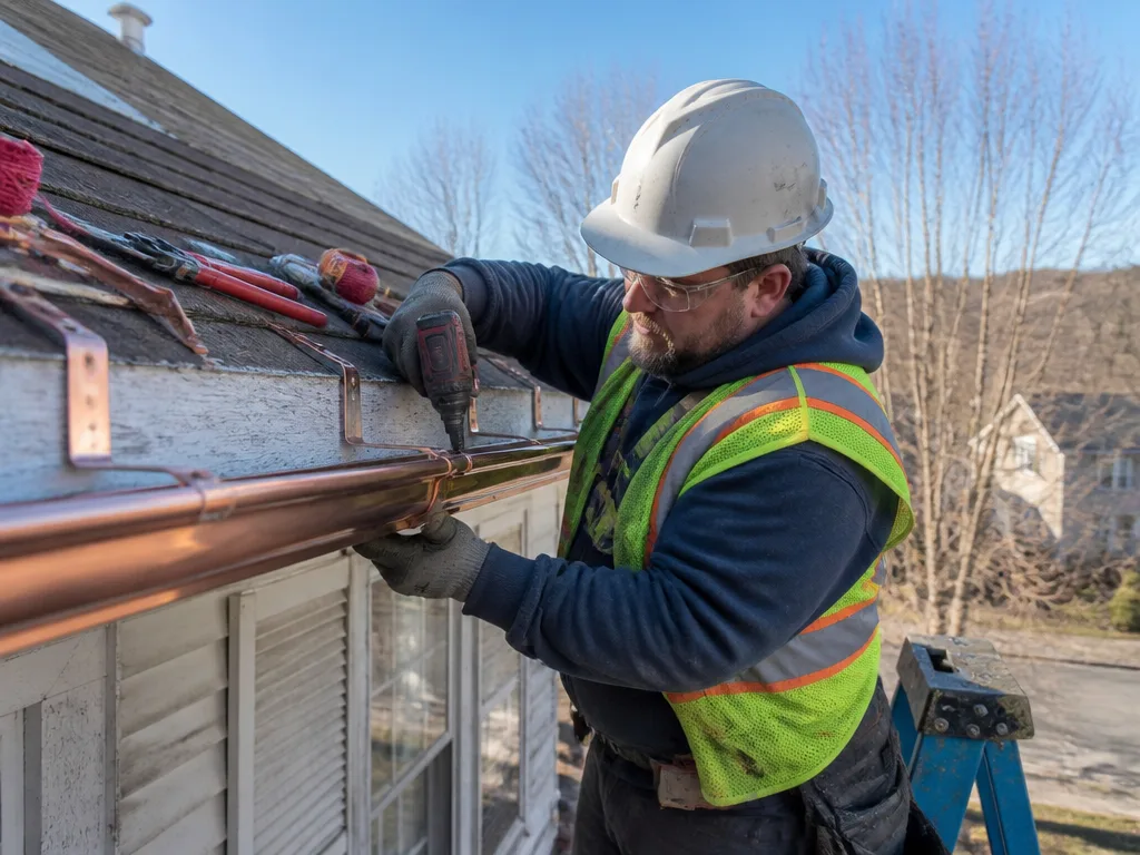 Copper Gutter Installation